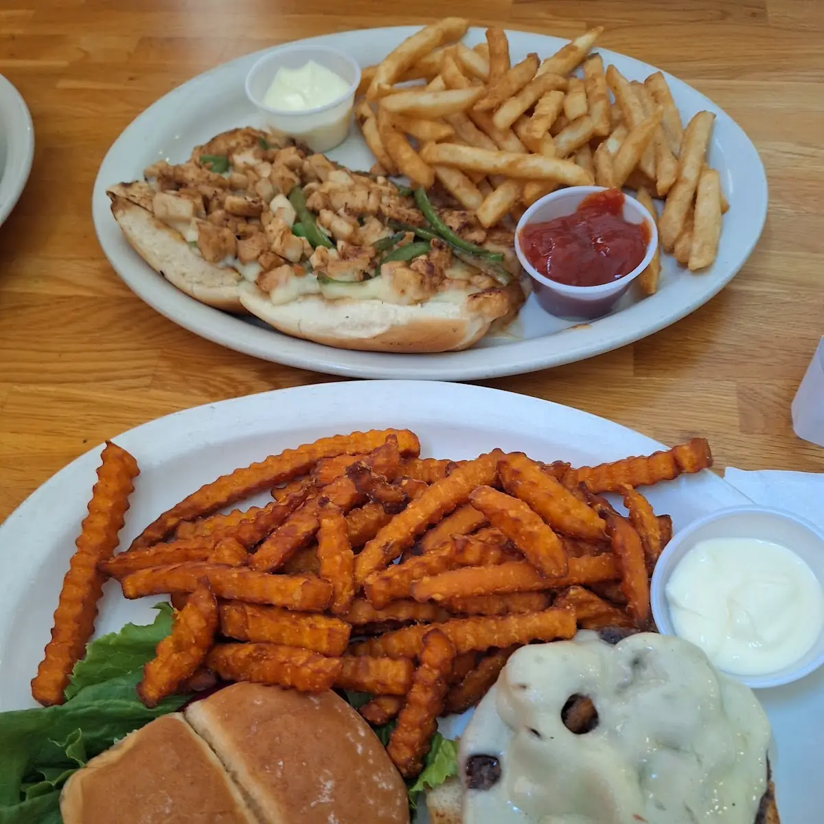 Mushroom Burger with Fries