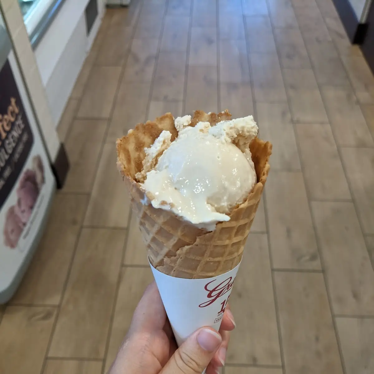 Salted Caramel Waffle Cone