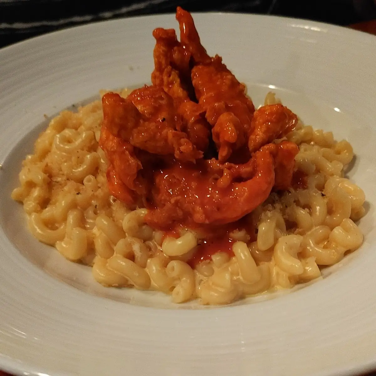 Mac and Cheese with Buffalo Chicken