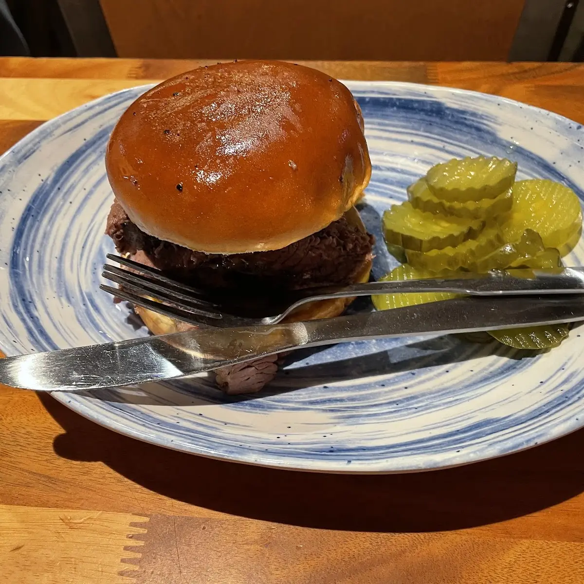 Sliced Brisket Sandwich