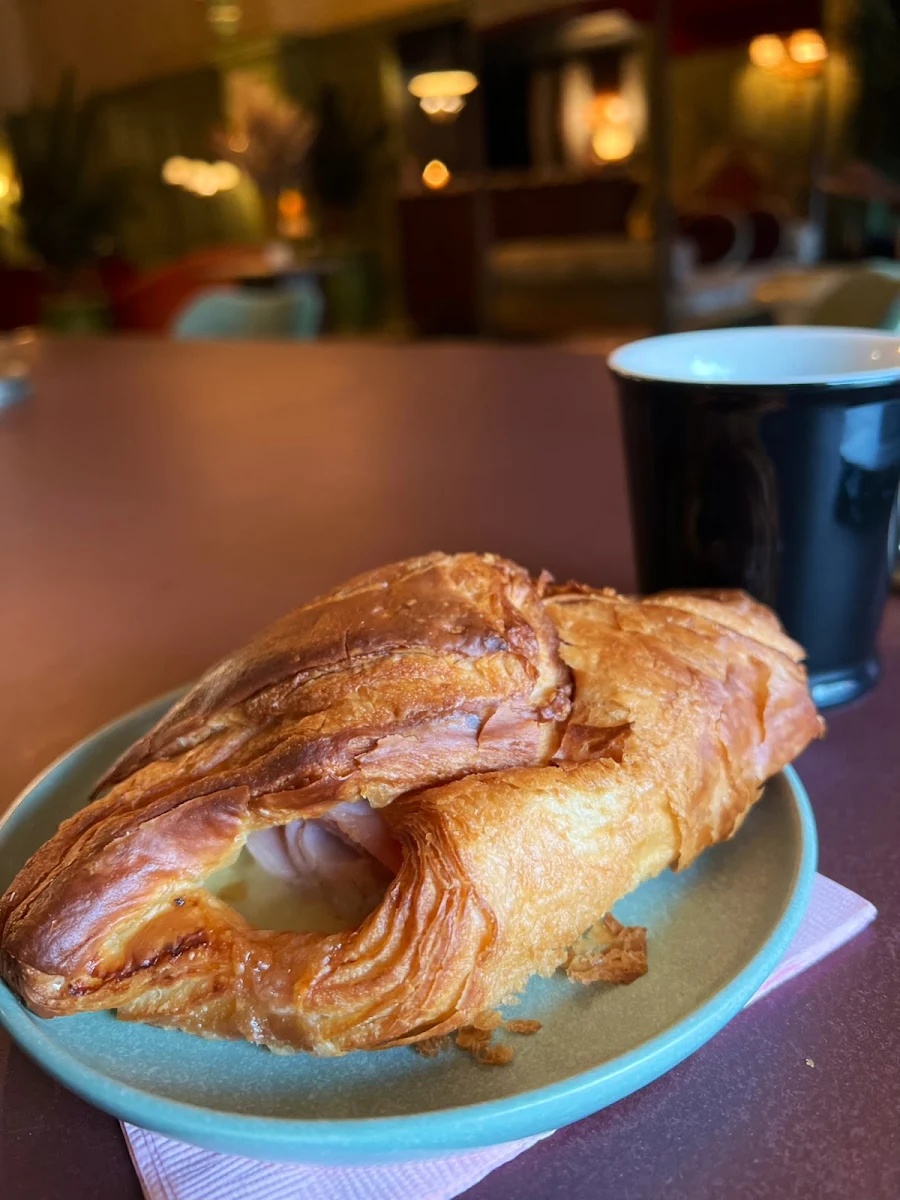 Ham and Cheese Croissant and Drip Coffee