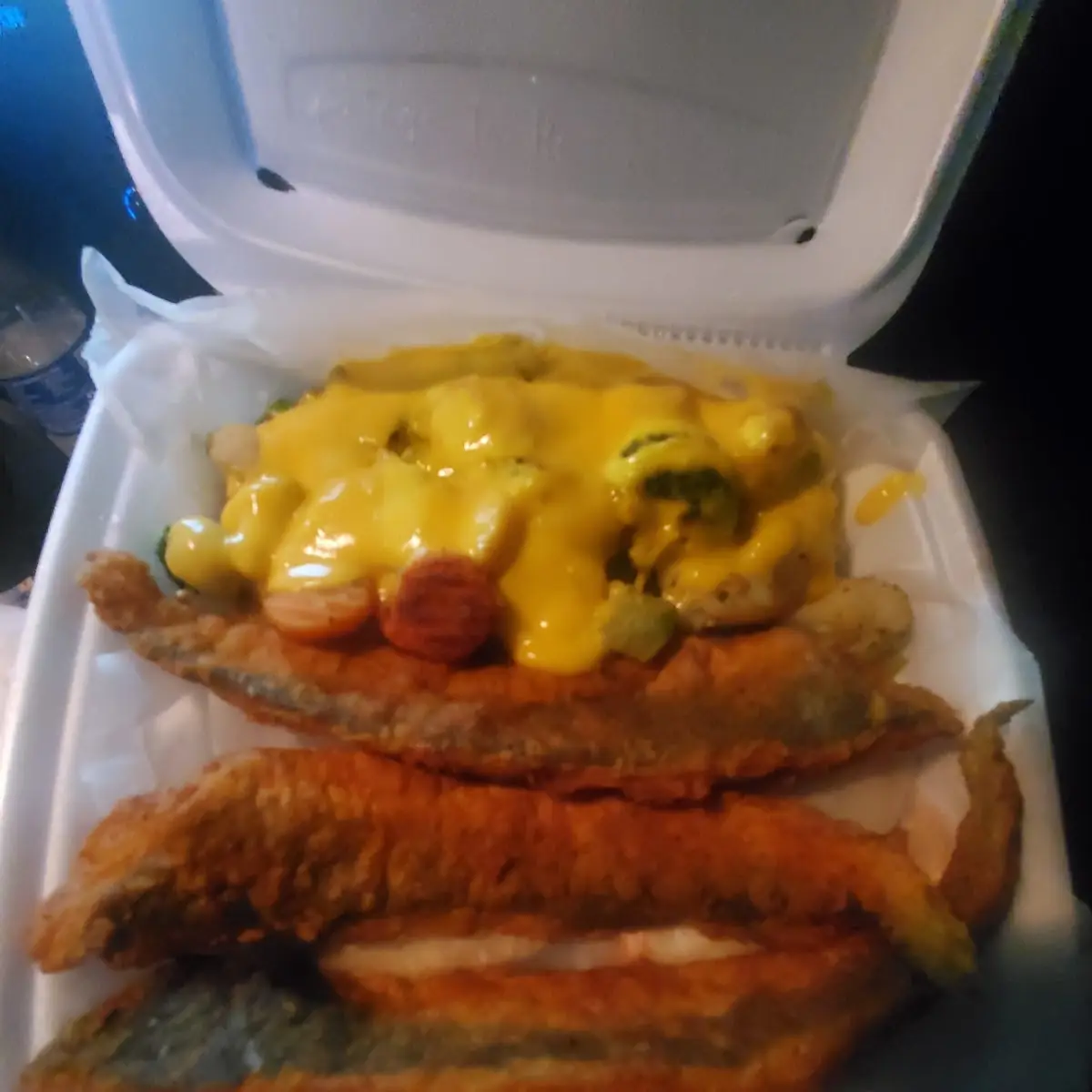 Whiting & Steamed Veggies w Cheese