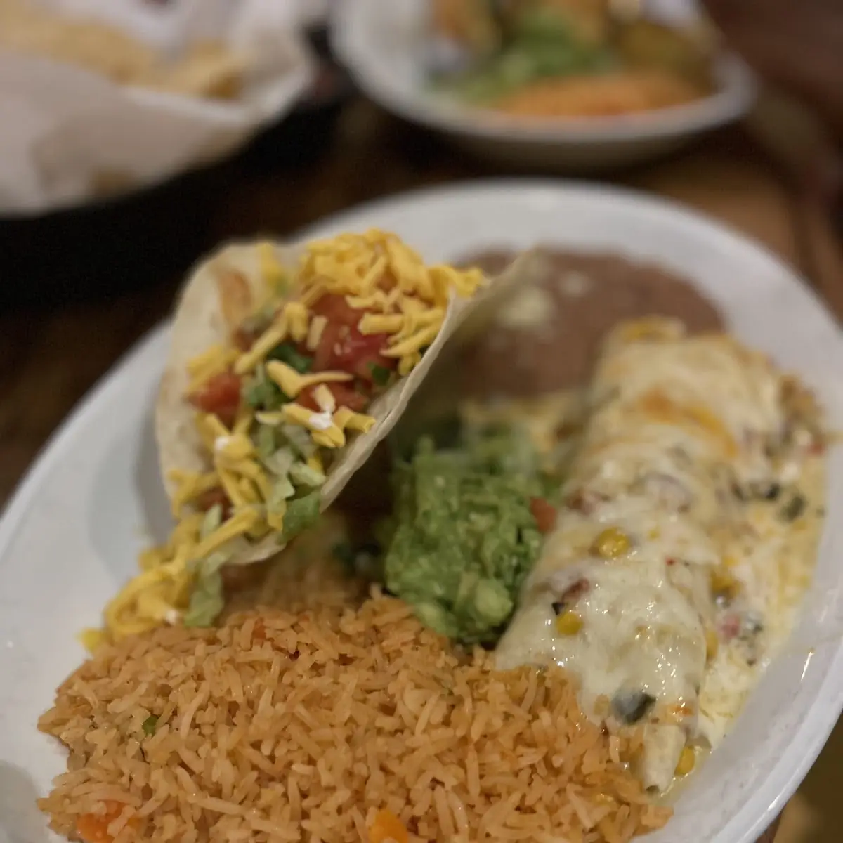 Cheese Enchilada & Al Carbon