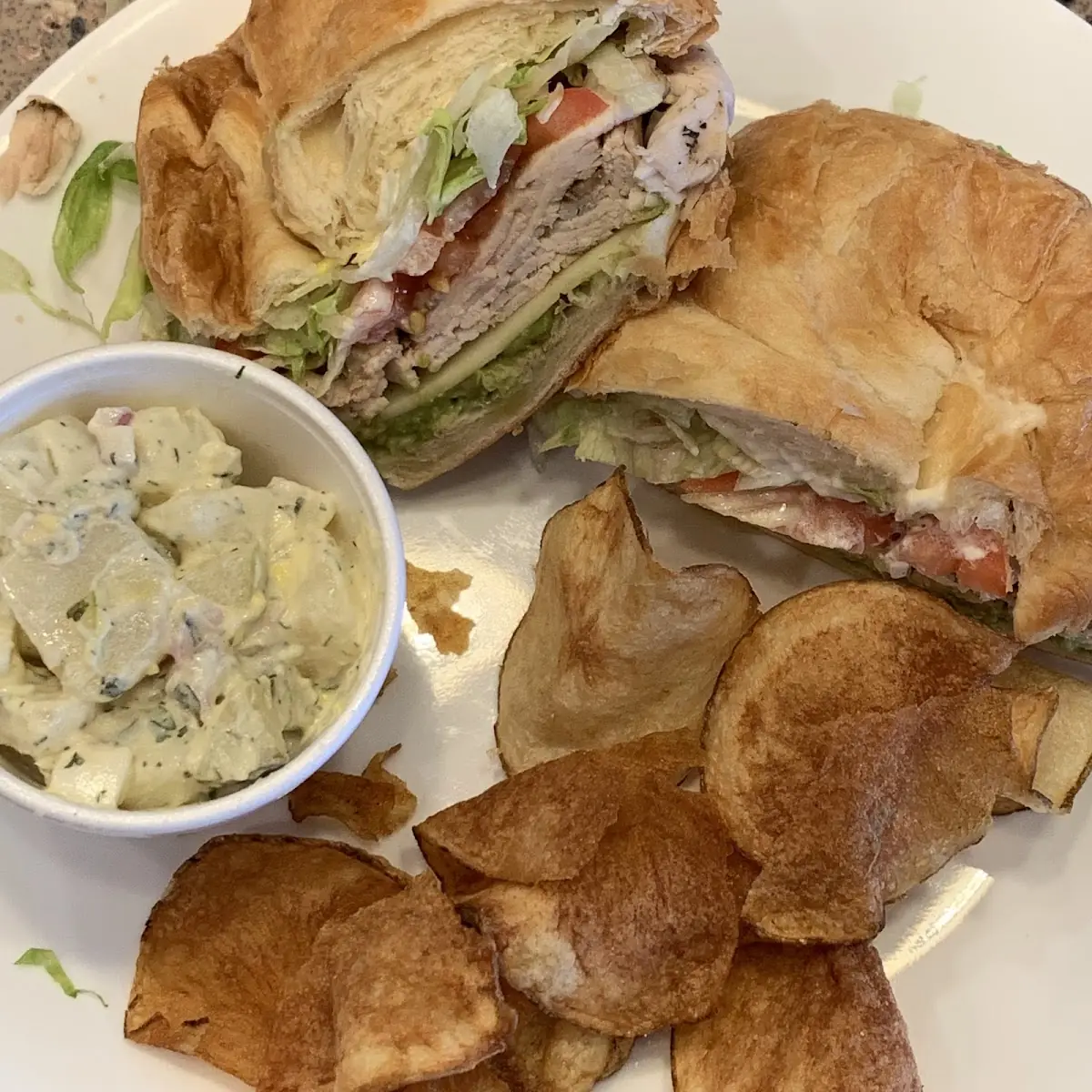 Sandwich Chips and Potato Salad