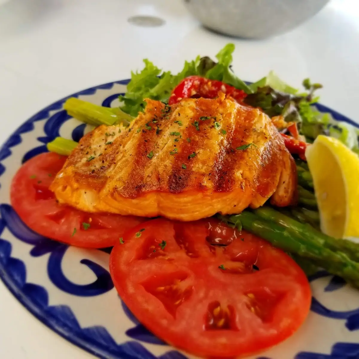 Grilled Salmon Salad