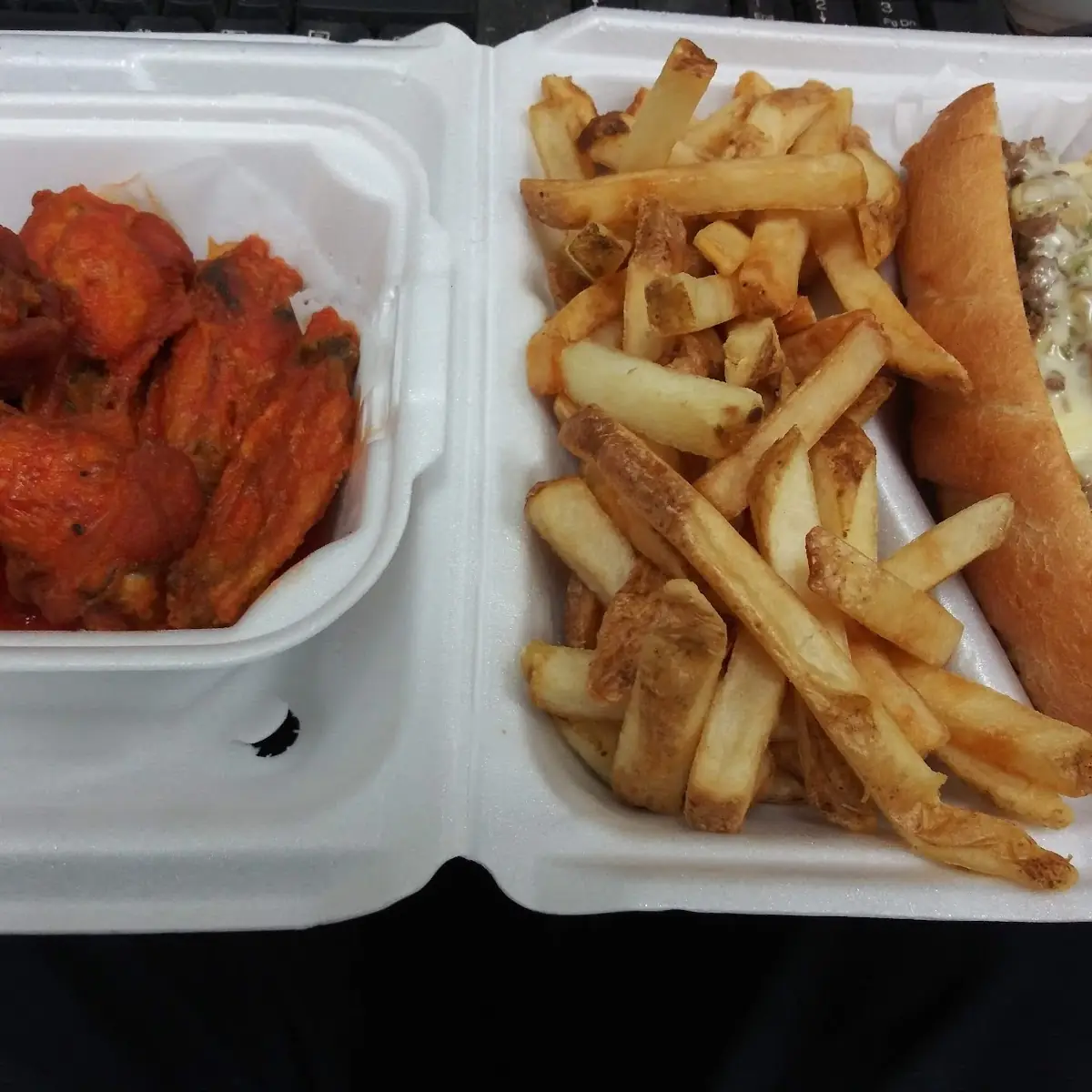 Philly Cheese Steak with Wings Combo