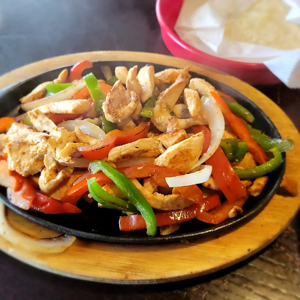 Steak Chicken and Shrimp Fajitas