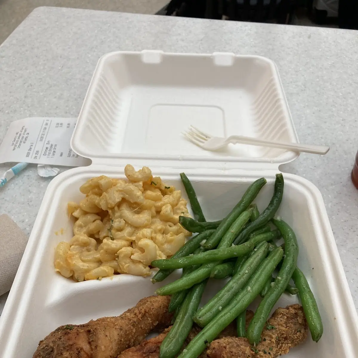 Fried Chicken Mac N Cheese Green Beans