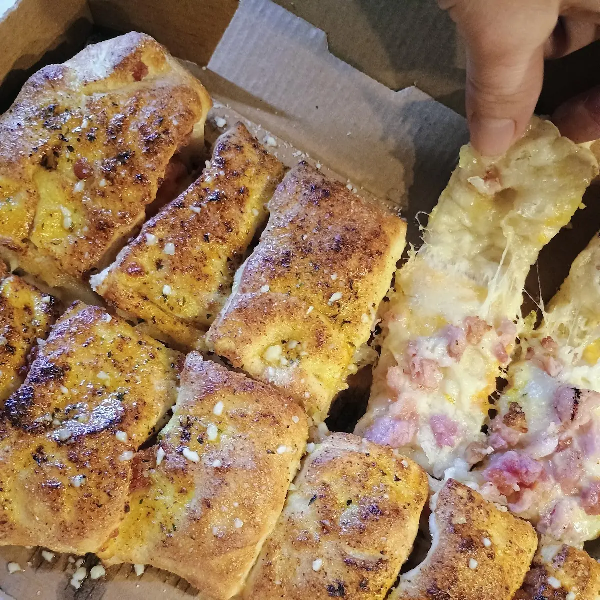 Not What I Ordered Stuffed Cheesy Bread Ham and Cajun