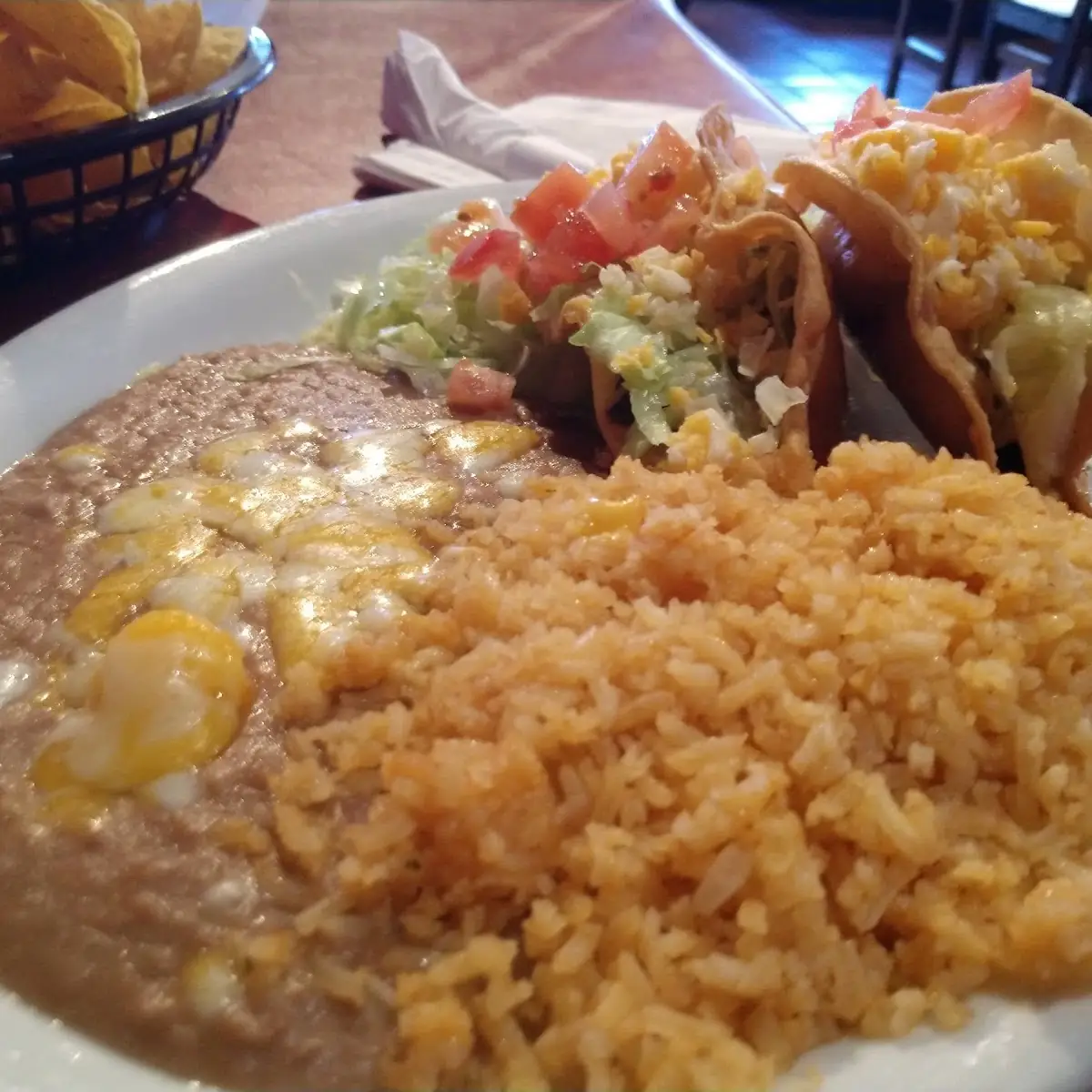 Sonora Enchiladas with Rice & Beans