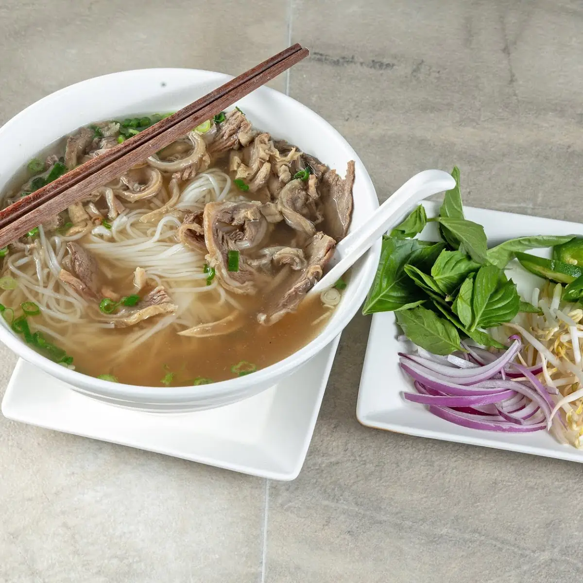 Vietnamese Pho Rice Noodle Soup