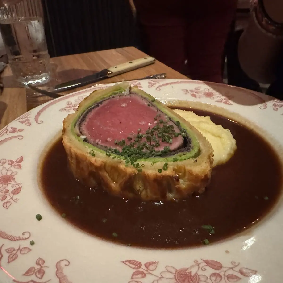 Beef Wellington with Mashed Potato