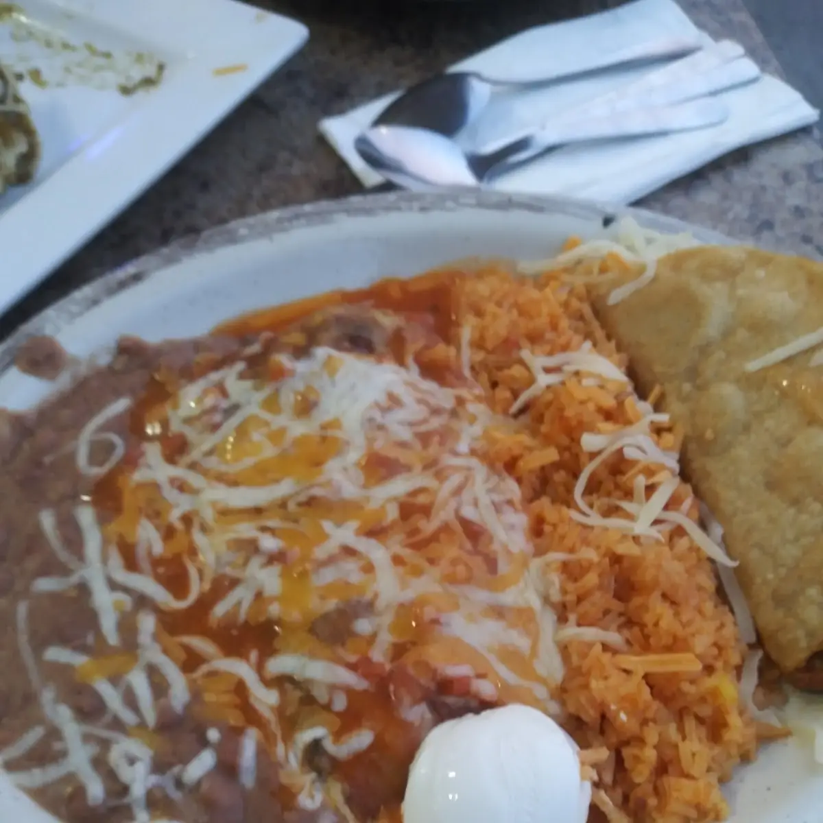 Chile Relleno and Hard Shell Shredded Beef