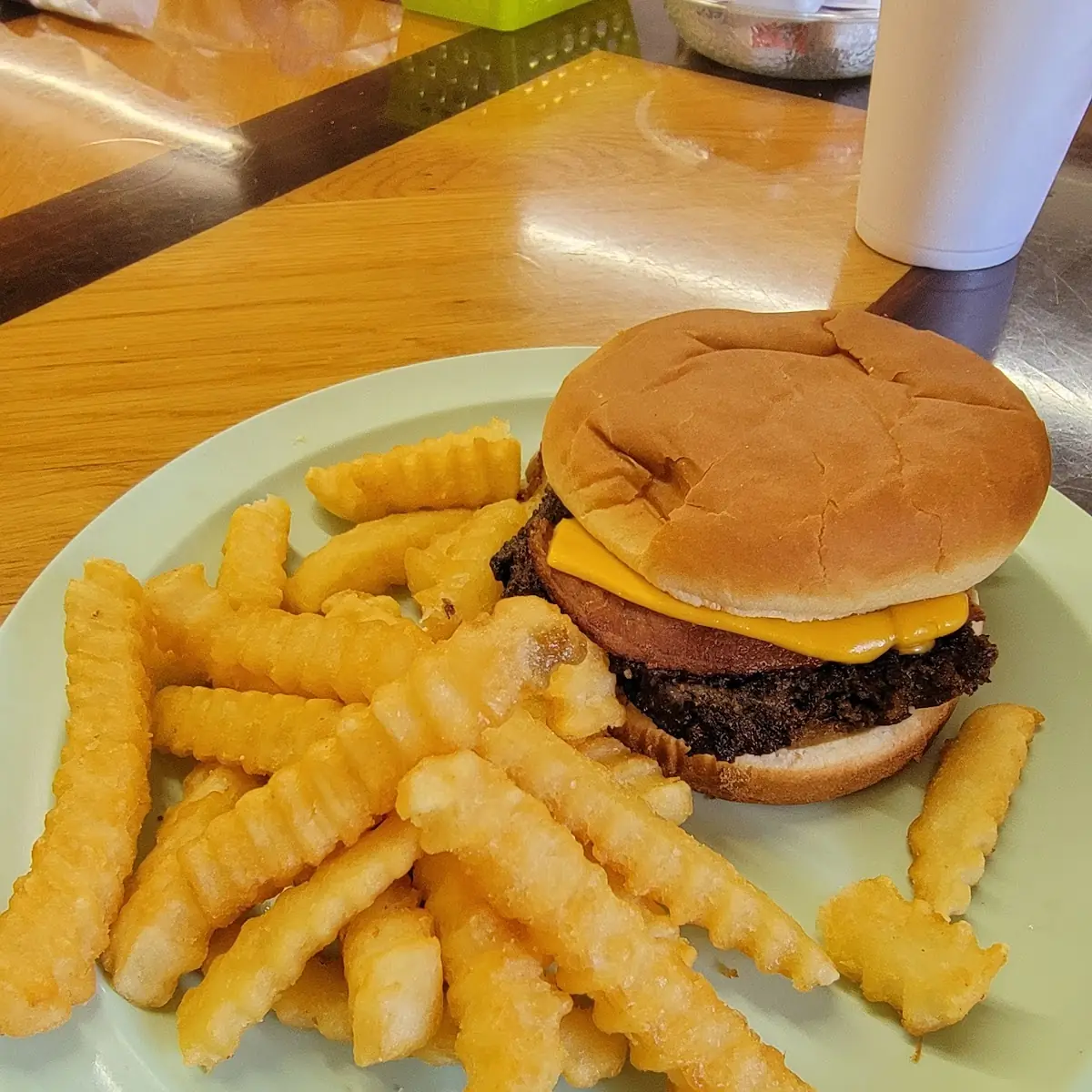 Bacon Cheeseburger and Fries