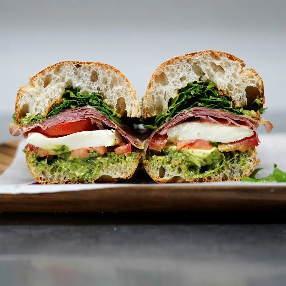 Prosciutto and Mozzarella Sandwich