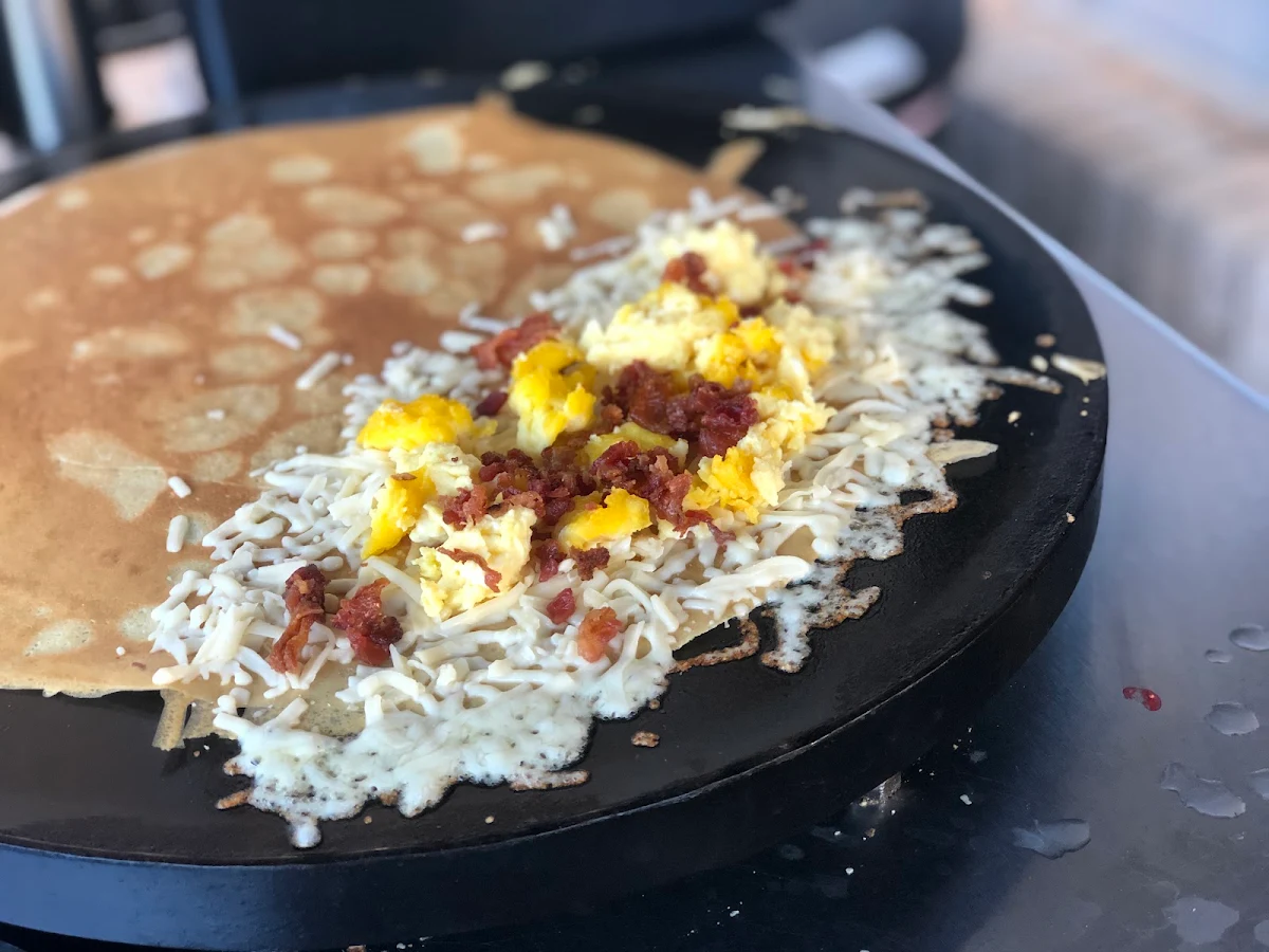 Bacon Egg and Cheese Crepes