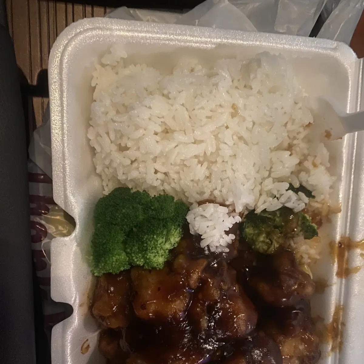 TSO Chicken with White Rice