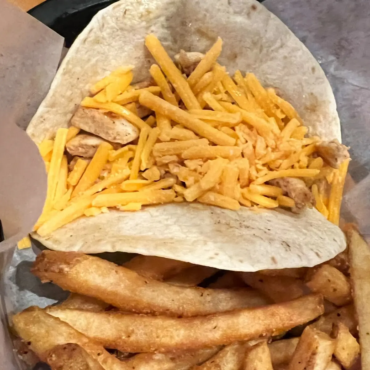 Chicken Taco with Fries