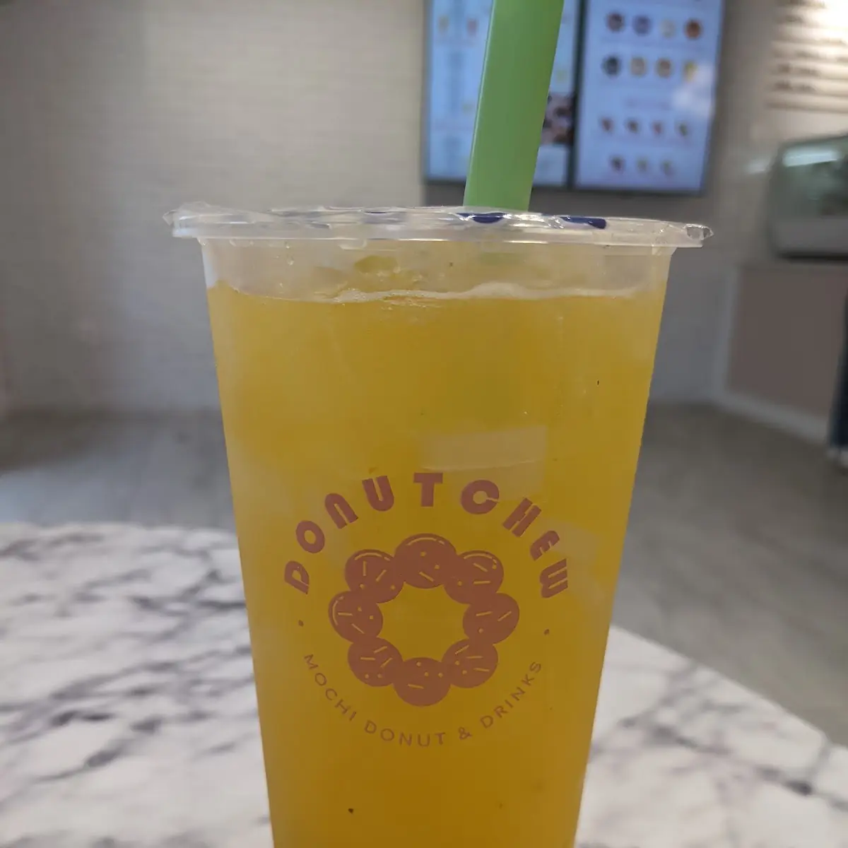 Passion Fruit Yogurt Drink with Lychee Jelly