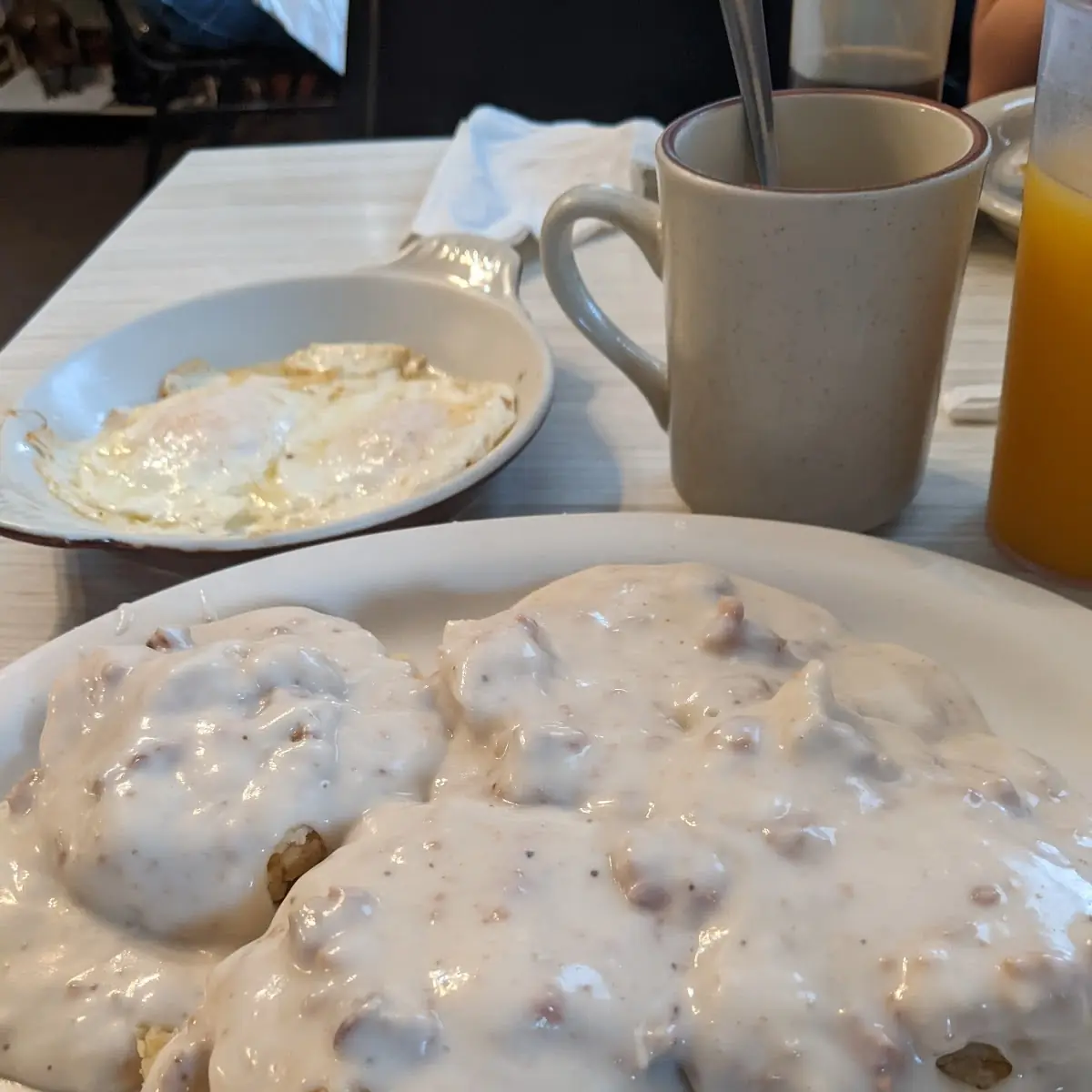 Sausage Gravy on 2 Biscuits