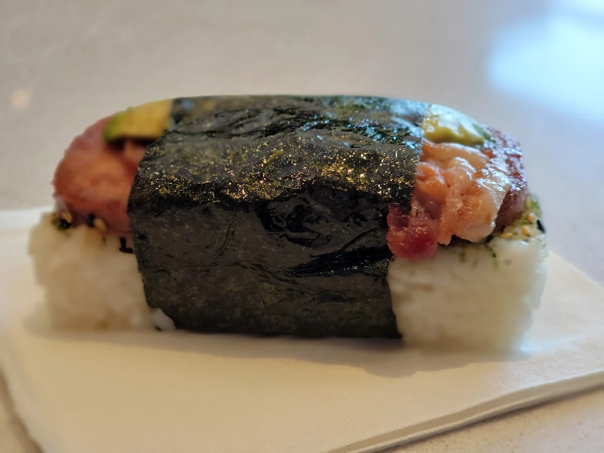 Bacon Avocado Spam Musubi, Ono Poké @ Uptown