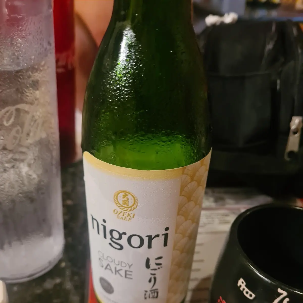 Cold Ozeki Nigori Sake