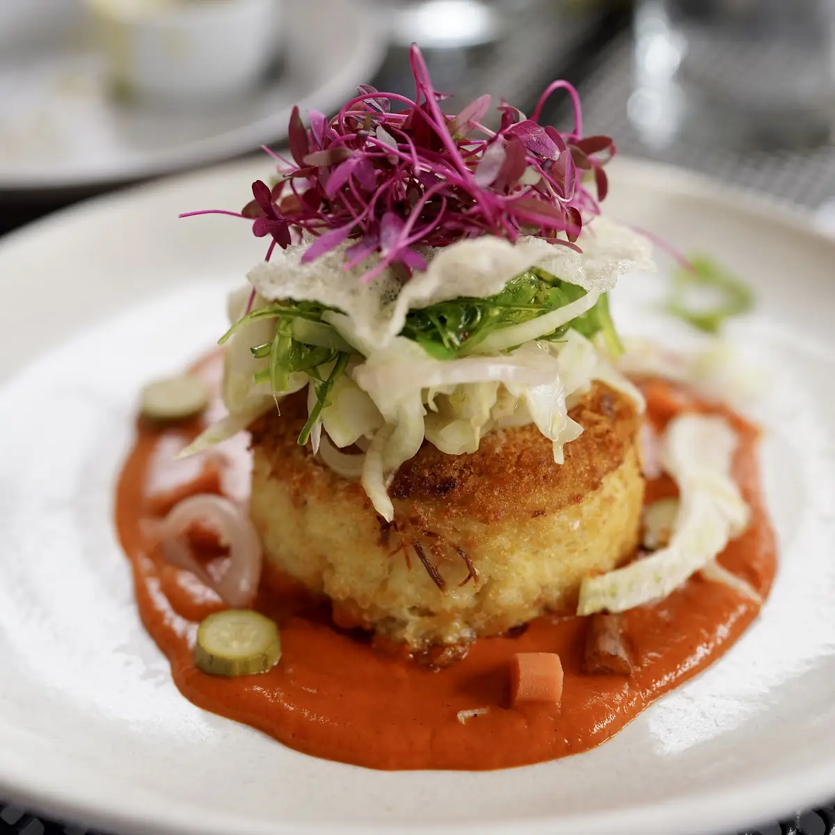 Zucchini Blossom Crab Cake