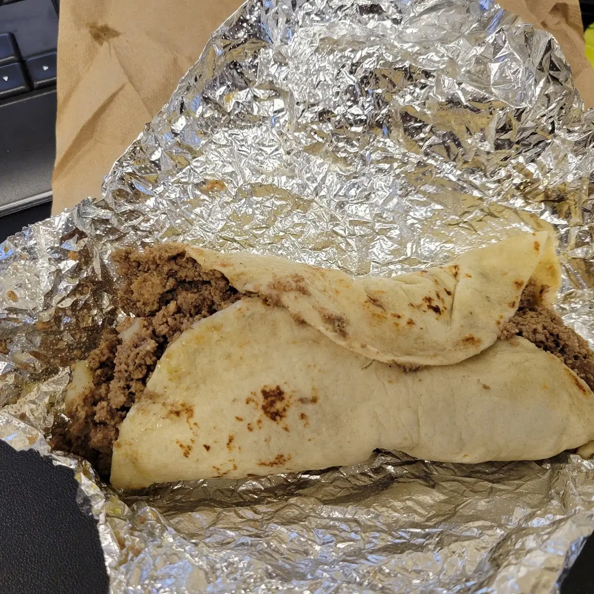 3 Regular Burrito Ground Beef Potatoe Green Chili