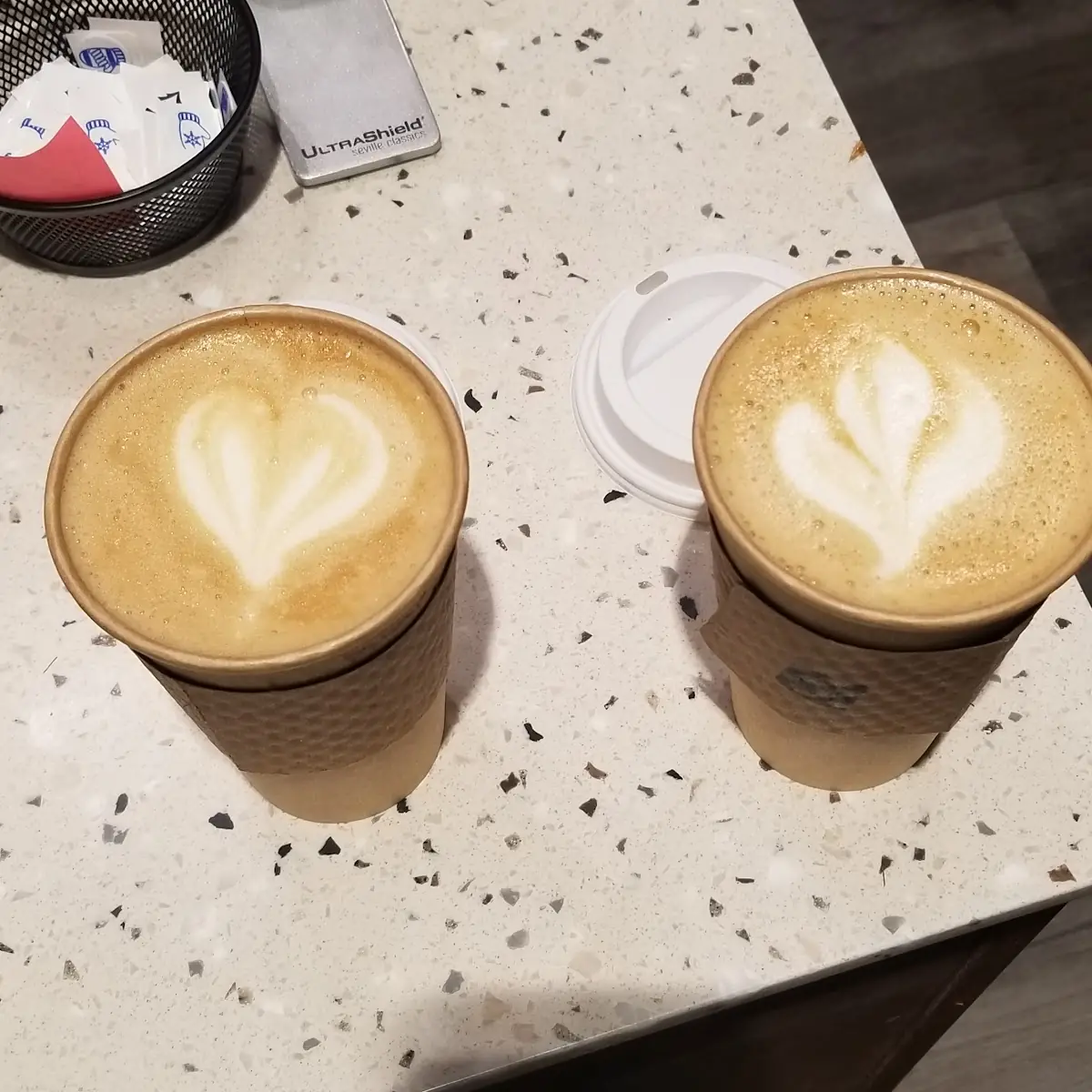 Pumpkin Pie Latte and Vanilla Latte