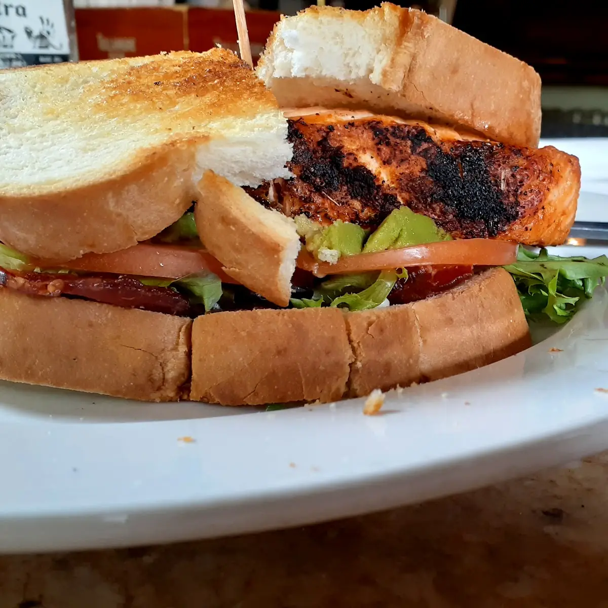 Salmon blt Sandwich