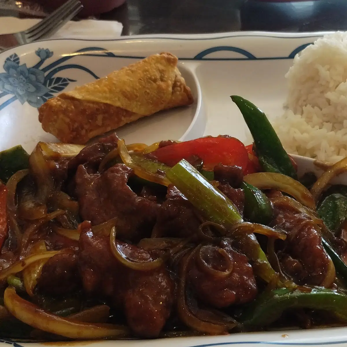 Schezwan Beef White Rice