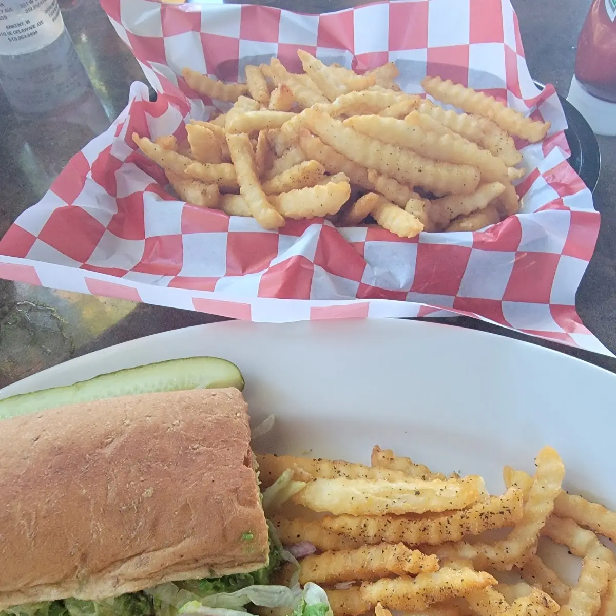 Turkey Sub and French Fries
