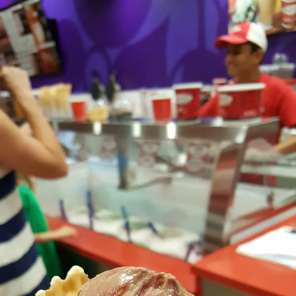 Chocolate Raspberry Truffle in a Waffle Cone