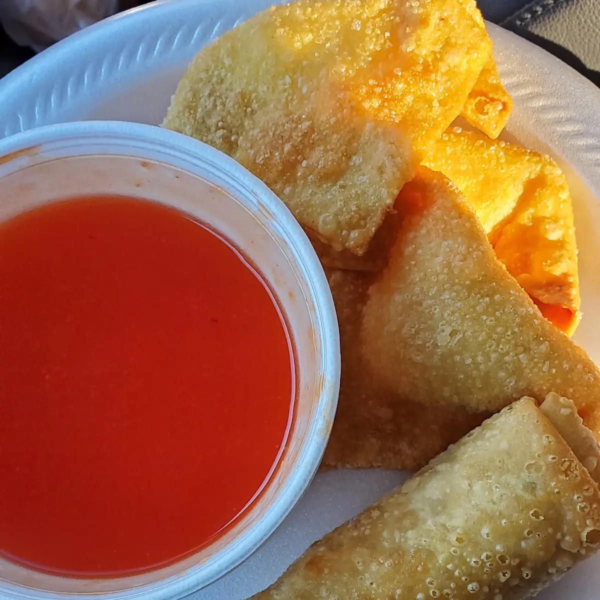 Crab Rangoon and Egg Roll