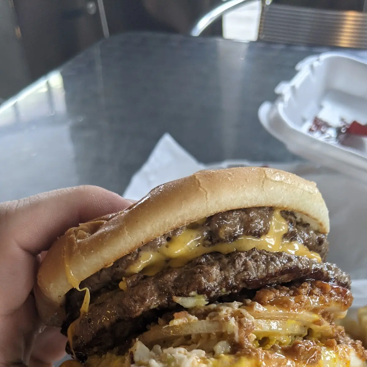 Double Cheeseburger Southern Style and Fries