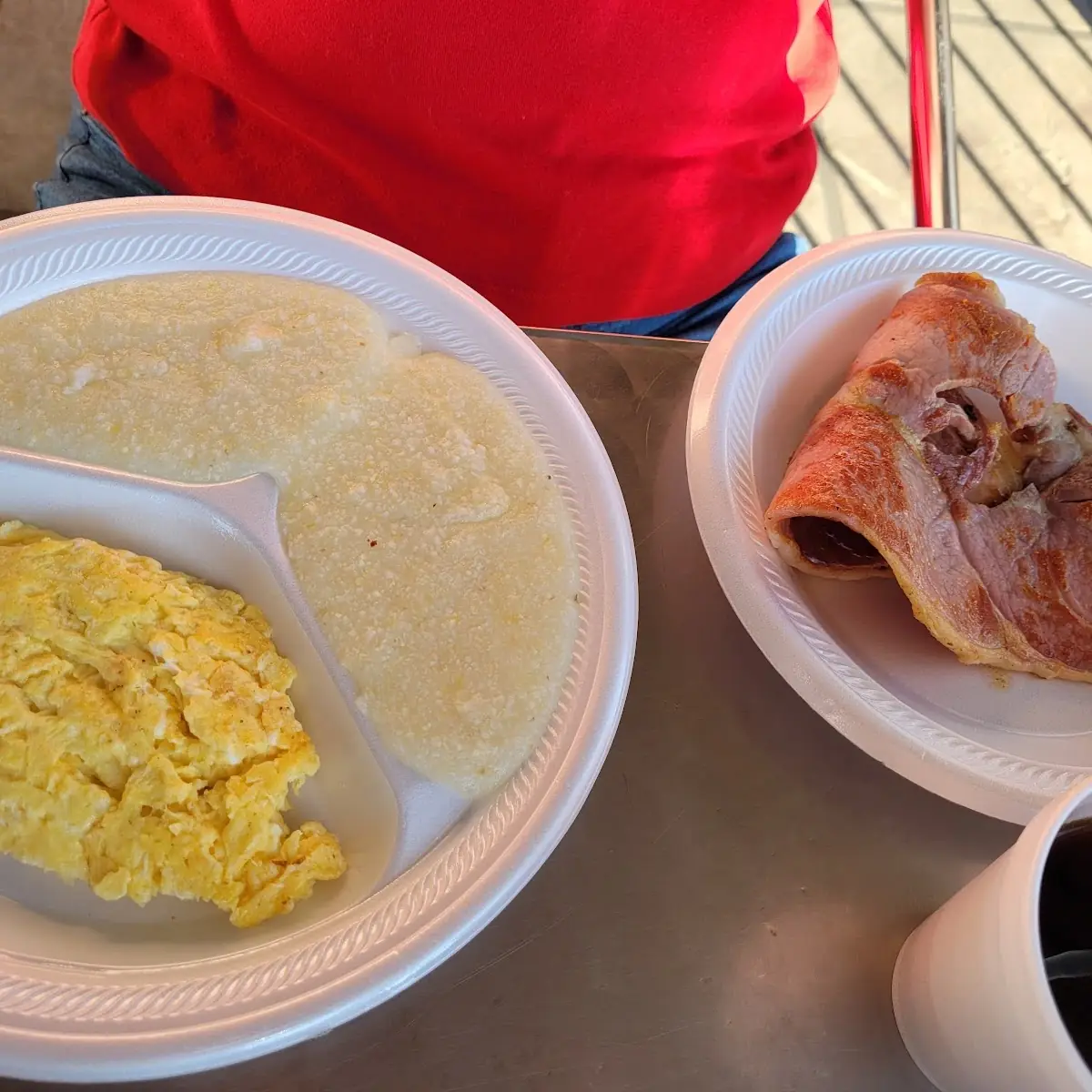 Egg Plate with Country Ham