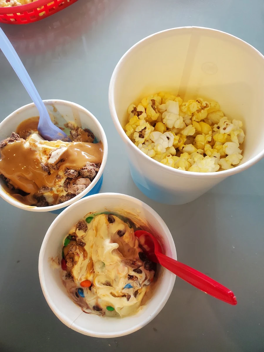 Cake Batter Froyo and Popcorn