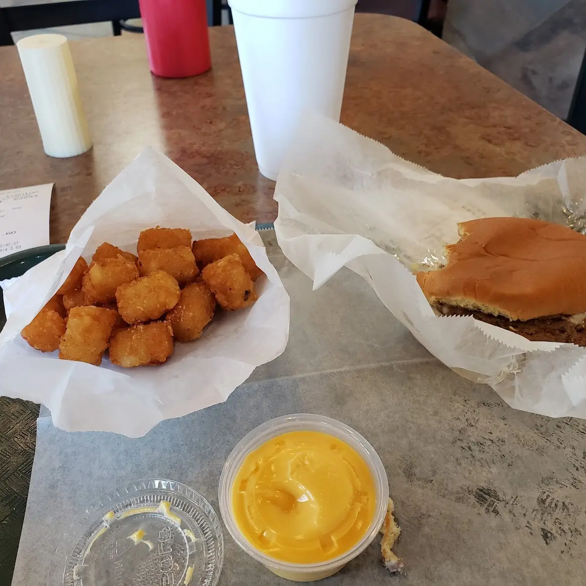 Double Cheeseburger with Tots