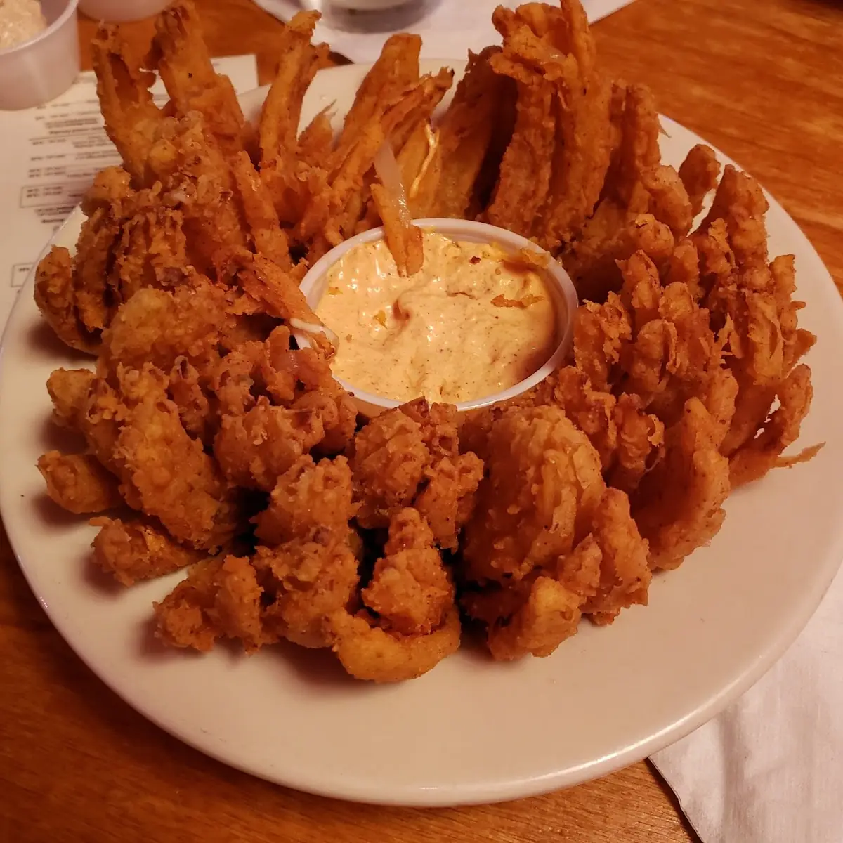 Fried Onion Bloom with Dipping Sauce