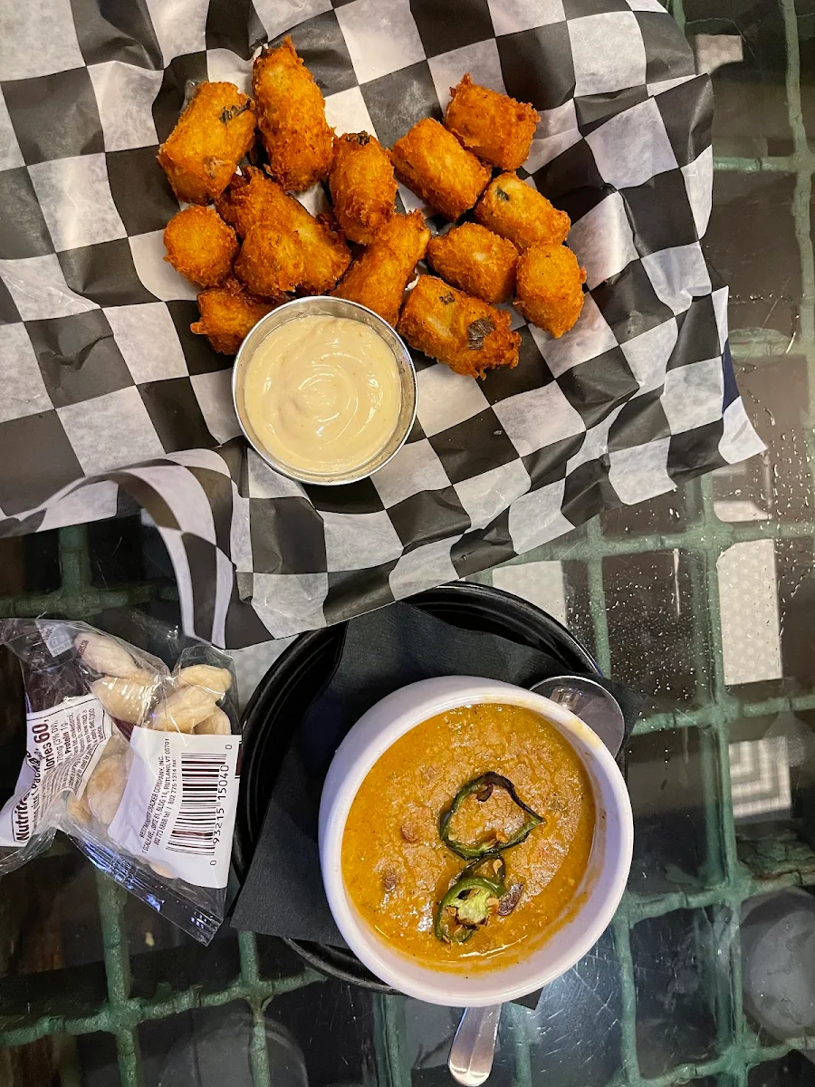 Soup and Fried Jalapeños