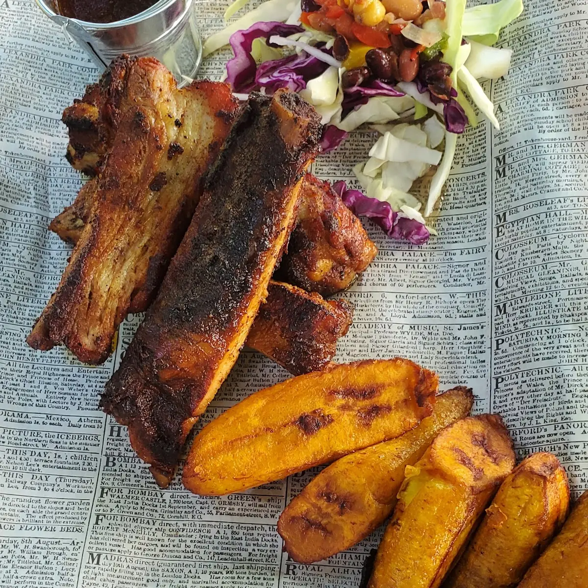 Costillas BBQ Y Amarillo