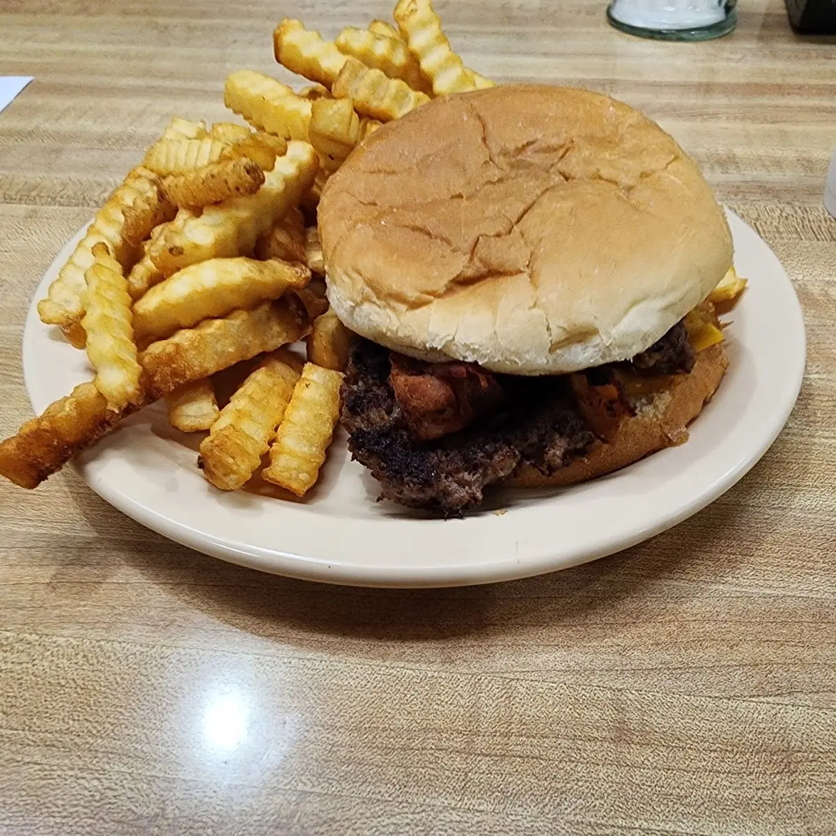 Bacon Cheeseburger and Fries