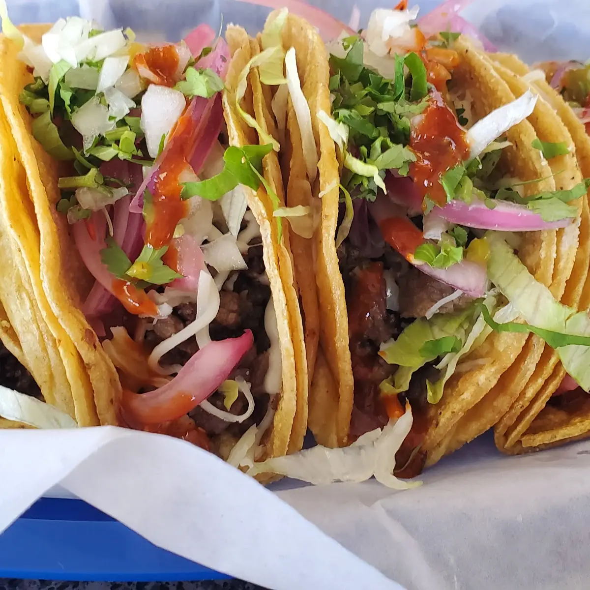 Tacos on Flour Tortilla