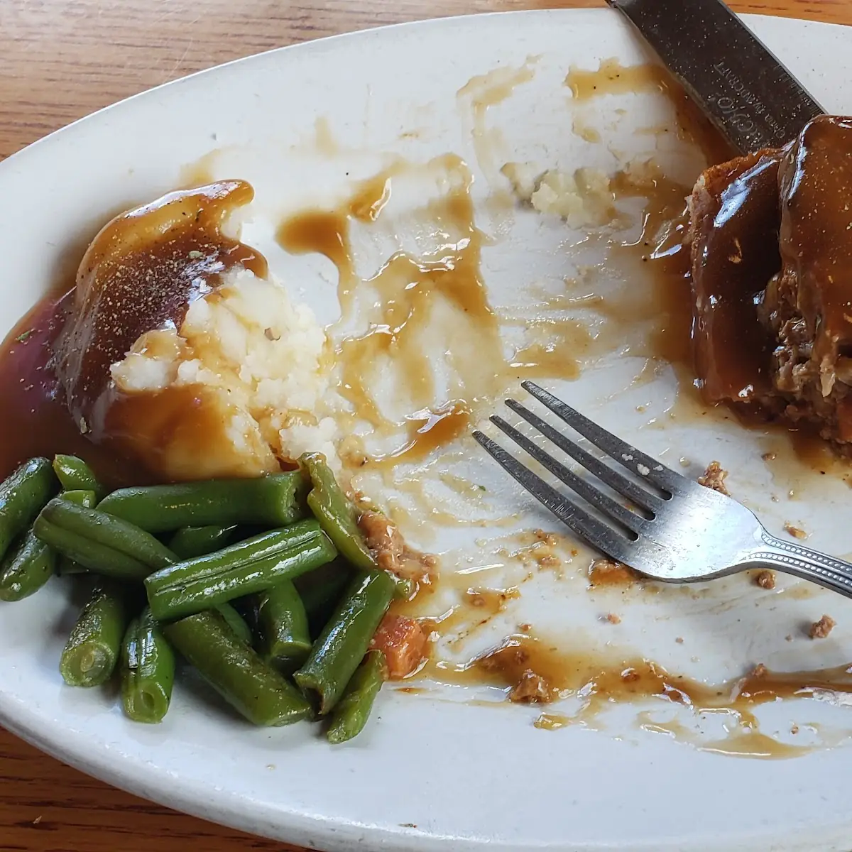 Meatloaf over Toast and Mashed Potatoes