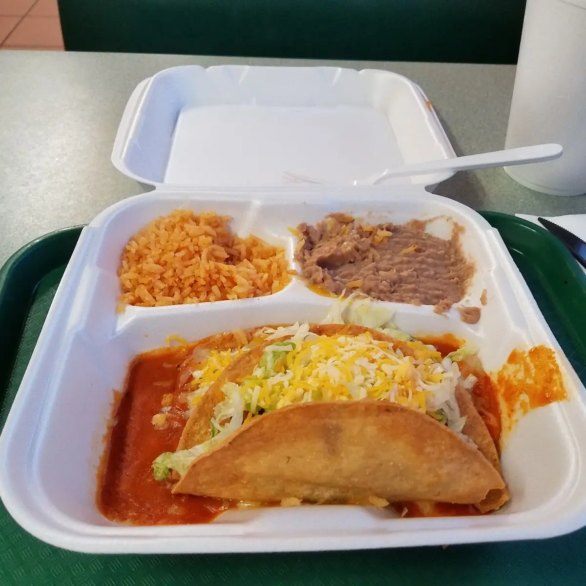 Taco and Cheese Enchilada