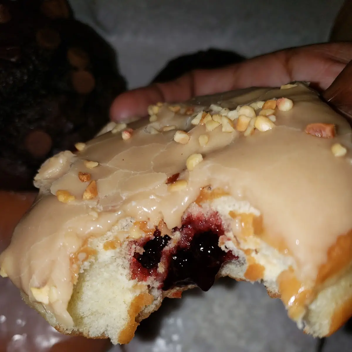 Peanut Butter and Jelly Doughnut
