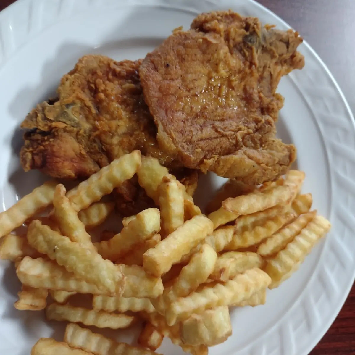 Fried Pork Chops and Fries