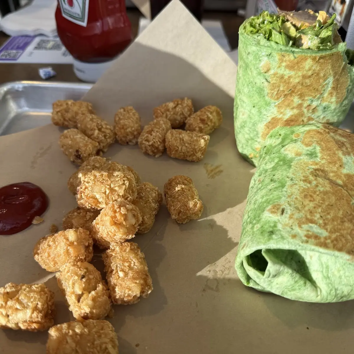 Veggie Wrap with Tots