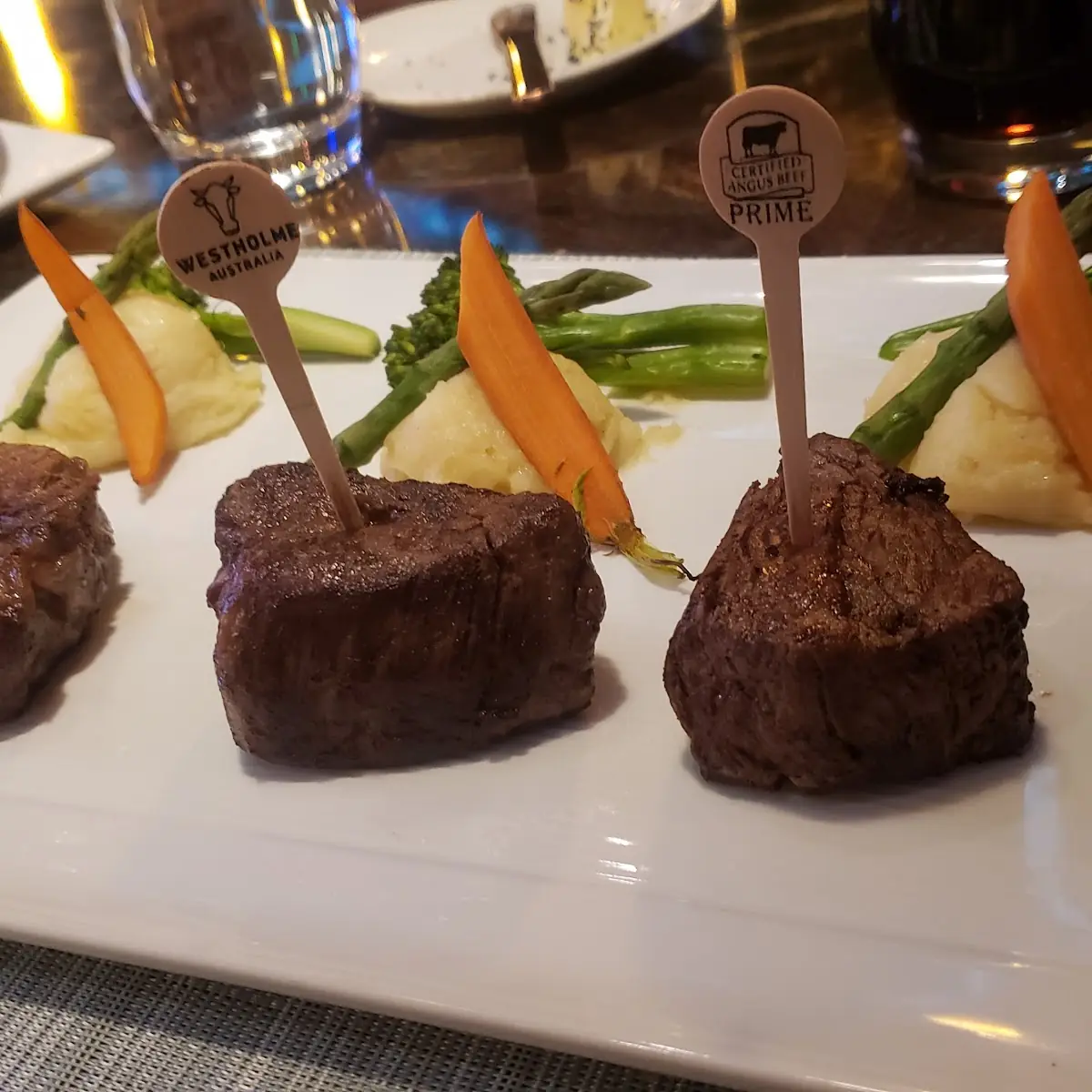 Flight of Filet Mignon Medallions