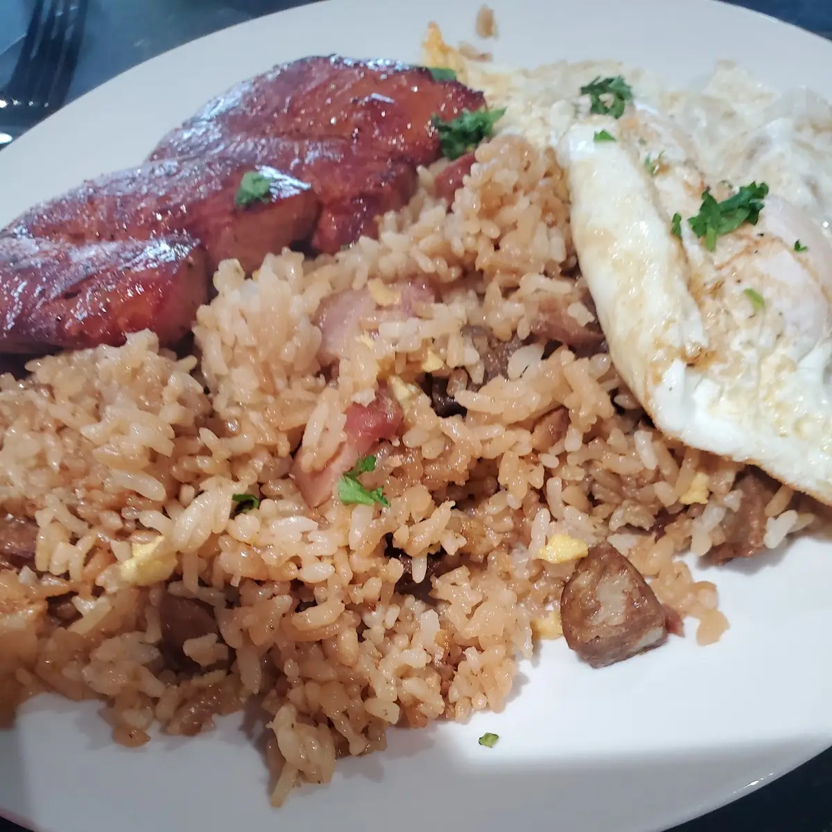 Linguica & Eggs with Fried Rice